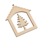 Заготовка из фанеры Подвеска плоская 6.5х7.5 см, елочка, Mr.Carving, КЛ-42