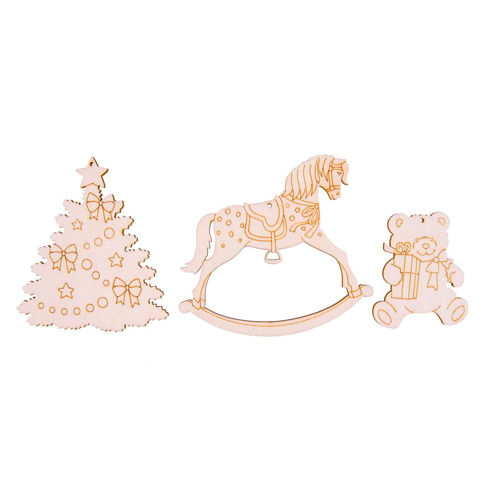 Заготовка из фанеры Набор подвесок Зимний 0.3 см, Mr.Carving, ВД-1267