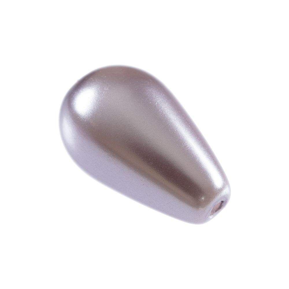 Бусины стекло под жемчуг 10х6 мм, фигурная, 10 шт, св. лиловый (lavender), Preciosa 131-50-011