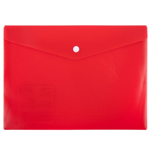 Папка-конверт с кнопкой A4 180 мкм волокно, 20 шт, красный new ЕС21114004, Expert Complete