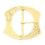 Пряжка ременная металл 40 мм, золото, 4 шт