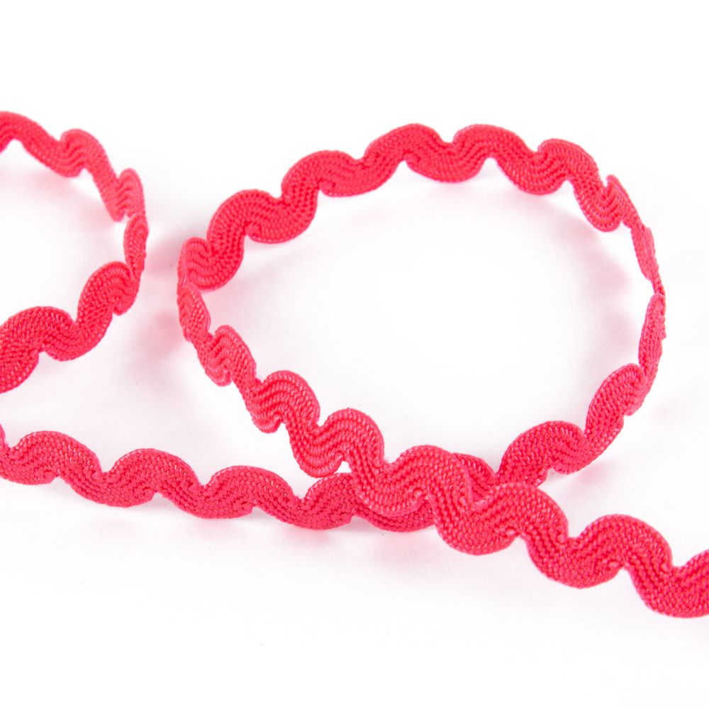 Тесьма отделочная зигзаг 9 мм / 20 метров, розовый, Blitz 3884Г17