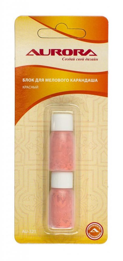 Блок запасной для мелового карандаша красный, AU-321, Aurora, 1 шт
