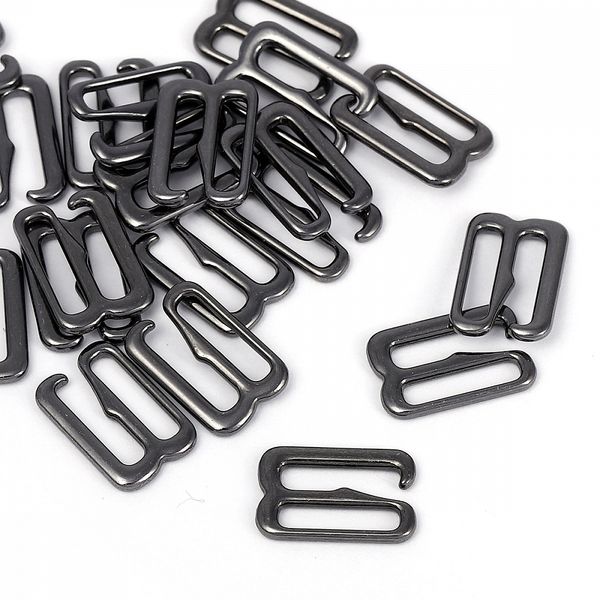 Крючки для купальника металл 10.0 мм, 910.SW цв.черный никель, уп.100 шт