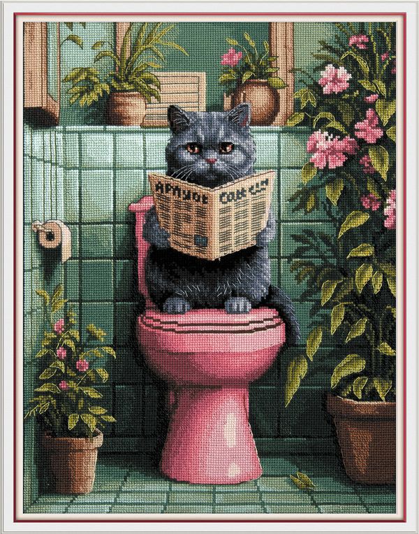 Набор для вышивания нитками Panna J-7546, Не беспокоить, 22х30 см