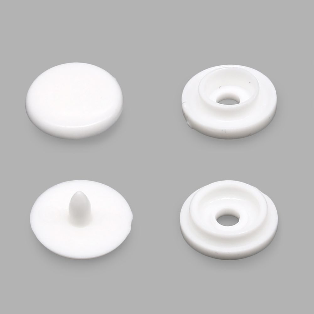 Кнопка круглая 10мм пластик (уп.~1000 шт) New Star (белый)