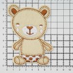 Термоаппликация Мишутка 70х97мм (Beige (бежевый))), 2 шт, LA524