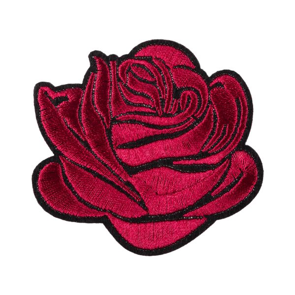 Термоаппликация №19/5, 5 шт, №6367Е роза бордовая 5х5.4 см, Gamma