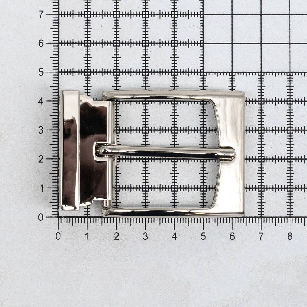 Пряжка 33 мм никель мет. с держателем, 2 шт
