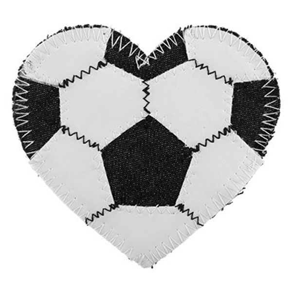 Термоаппликация сердце джинс, 6 шт, Ф1/4 черный 7.5х8 см, Blitz