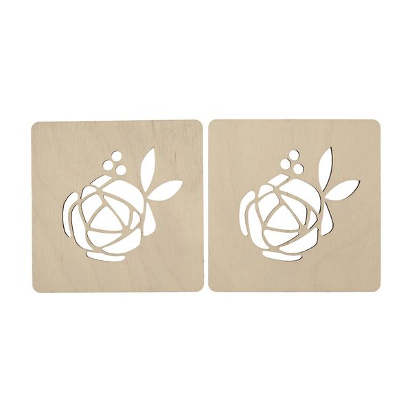 Заготовка из фанеры Подставка под горячее Романтика, 8.5х8.5 см, 2 шт, ВД-298 Mr.Carving