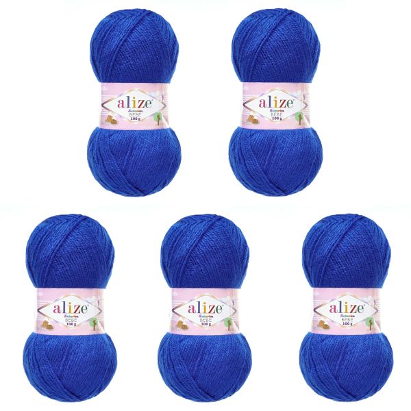 Пряжа Alize (Ализе) Sekerim Bebe / уп.5 мот. по 100 г, 320м, 141 василек