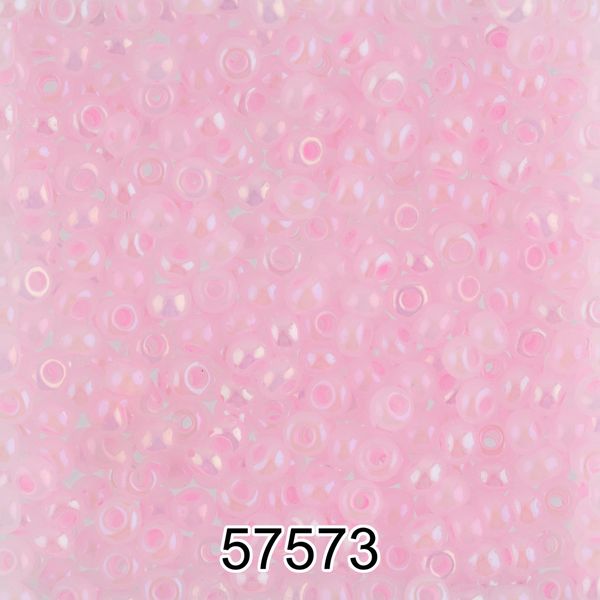 Бисер Preciosa 10/0 (2.3 мм), 500 г, 57573 (Ф072) розовый/меланж
