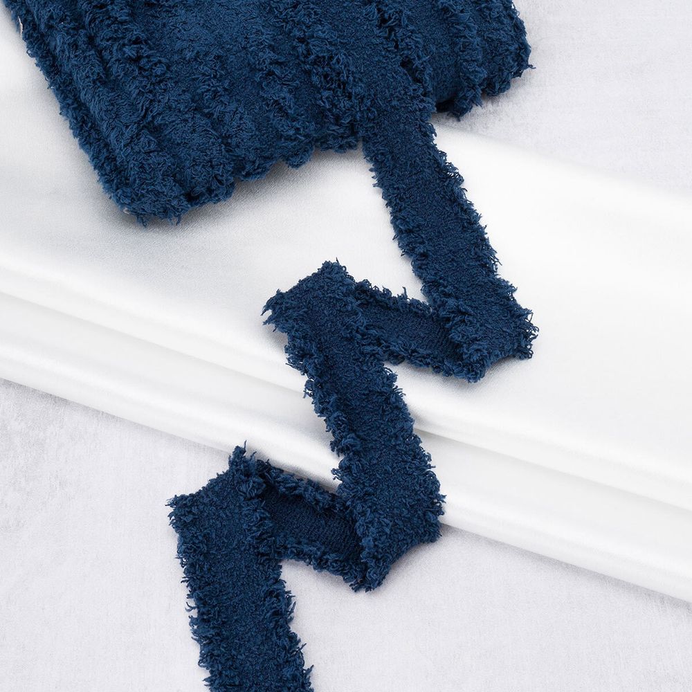 Тесьма отделочная твидовая 40 мм / 41.14 метра, синий, 3Al286