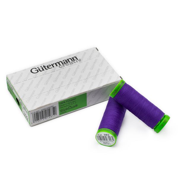 Нитки суперкрепкие Gutermann Extra Strong M782, 100м, 392 фиолетовый джинс, 5 катушек