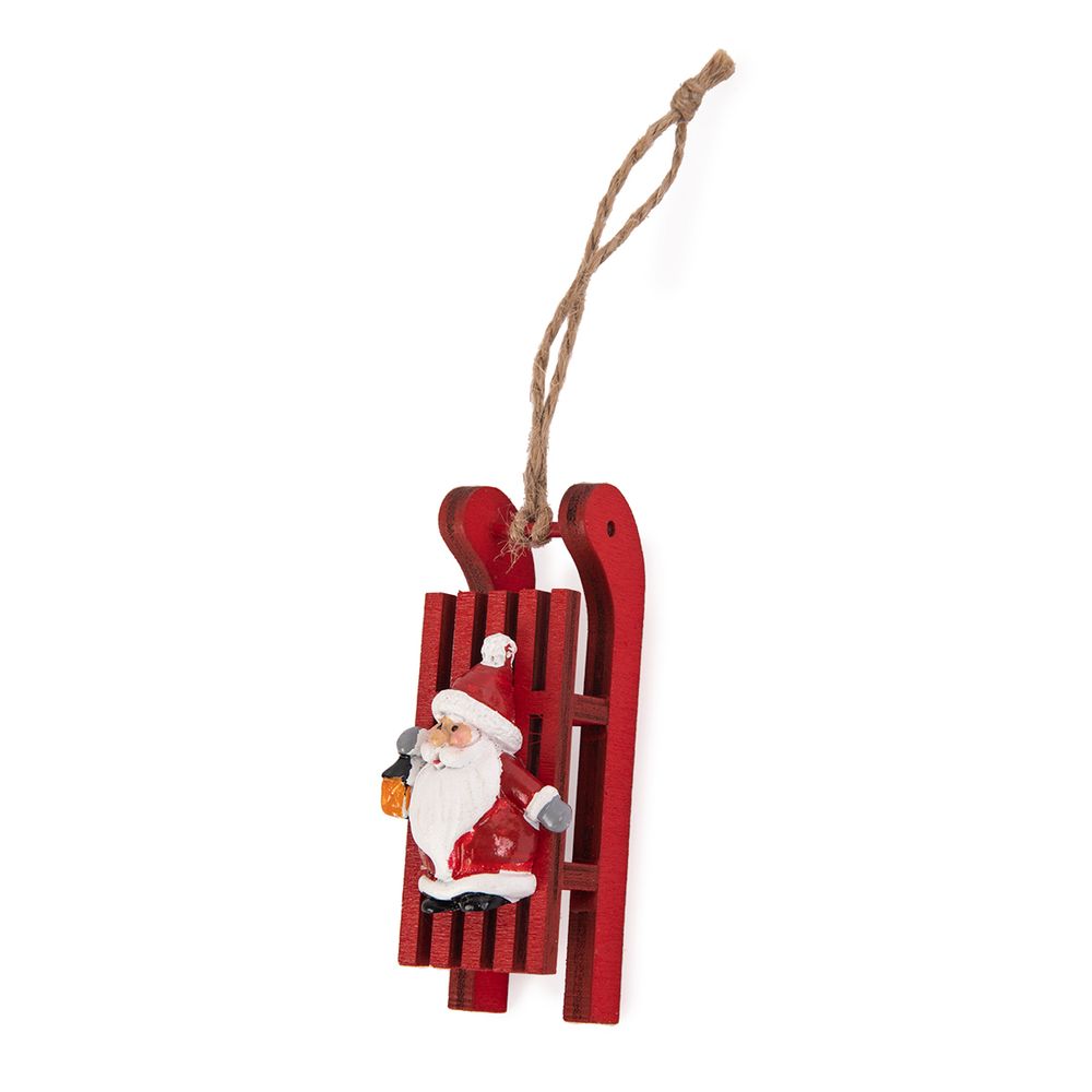 Елочная игрушка 7.7 см, 5 шт, №01 красный, Дед Мороз, Snoweekon SNW-DW159