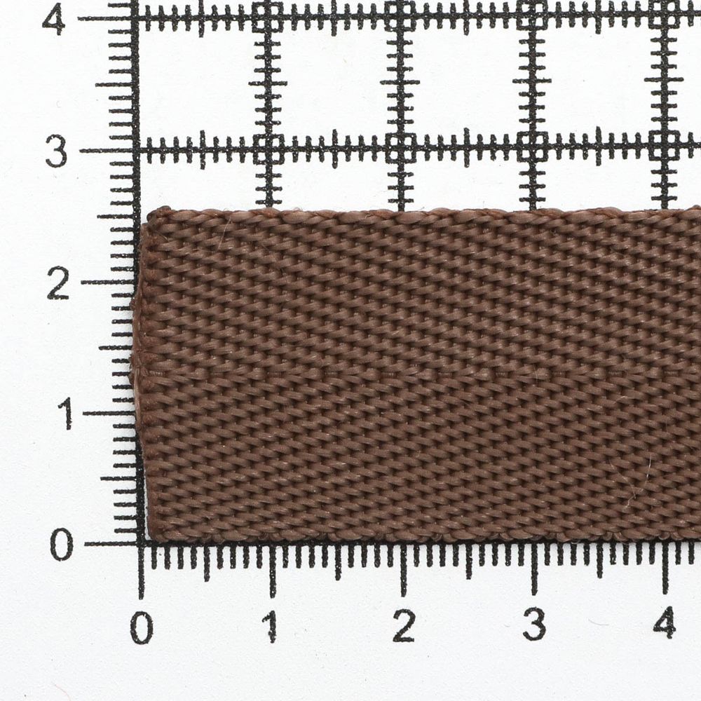 Стропа (ременная лента) 25 мм / 5х2.5 метра, толщ. 1.0 мм, [15.1 г/пог.м], 100% п/п, 21 коричневый
