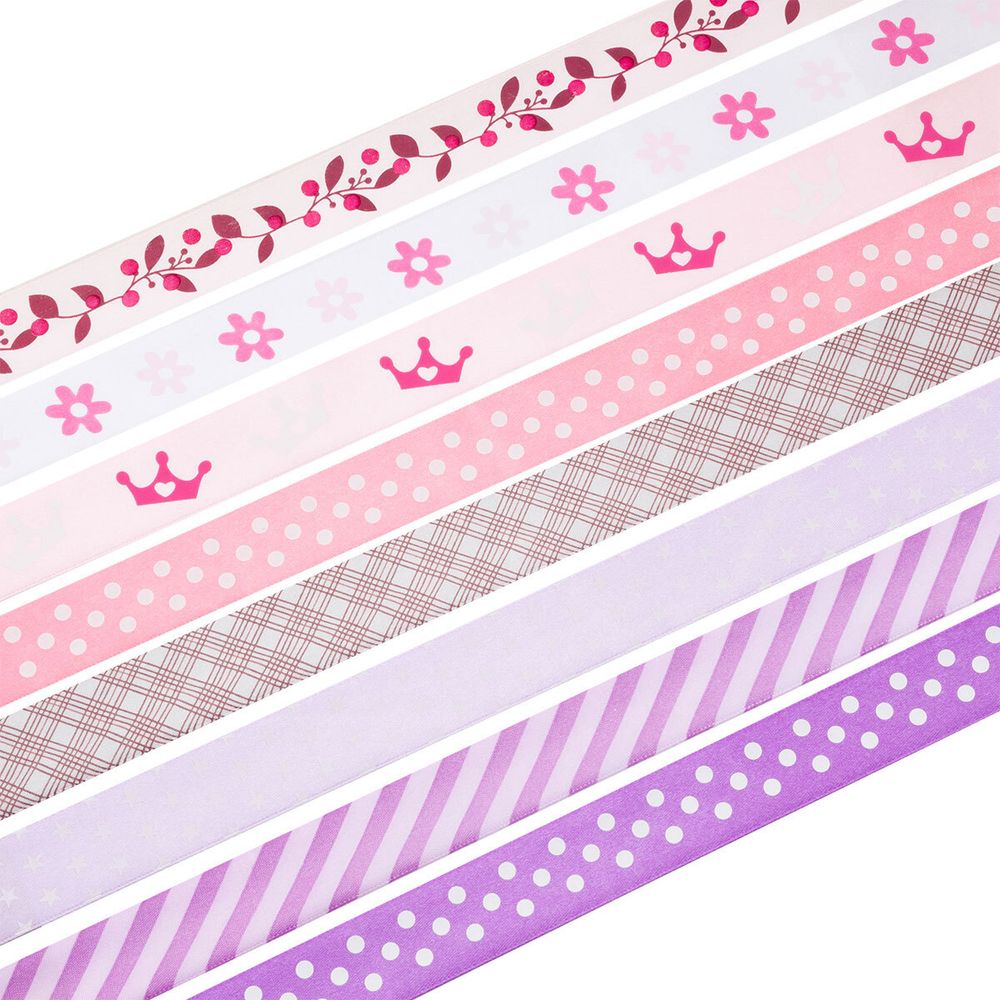 Набор атласных лент Ассорти 2 8 шт по 3 м, ширина 2,5 см