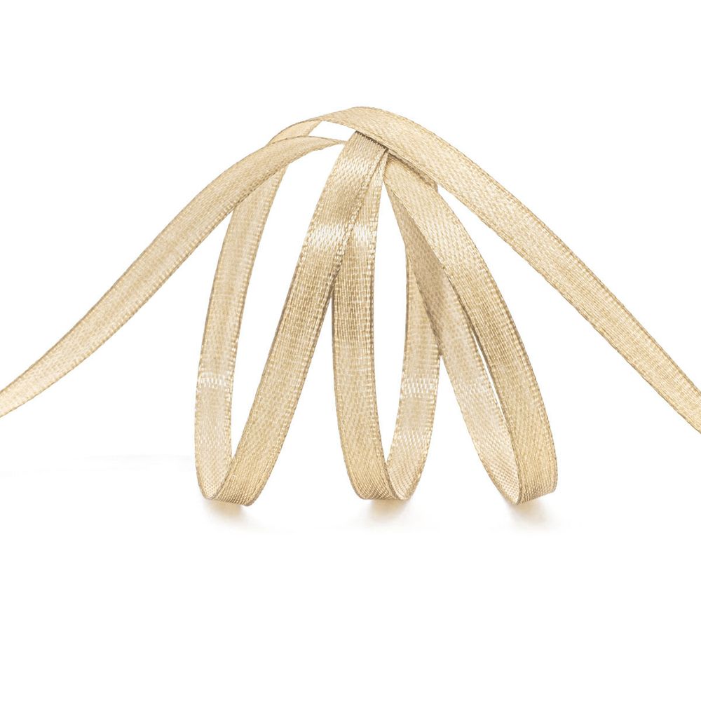 Лента атласная 1-сторонняя 6.0 мм / 22.86±1 метров, 069 т.бежевый, Globus