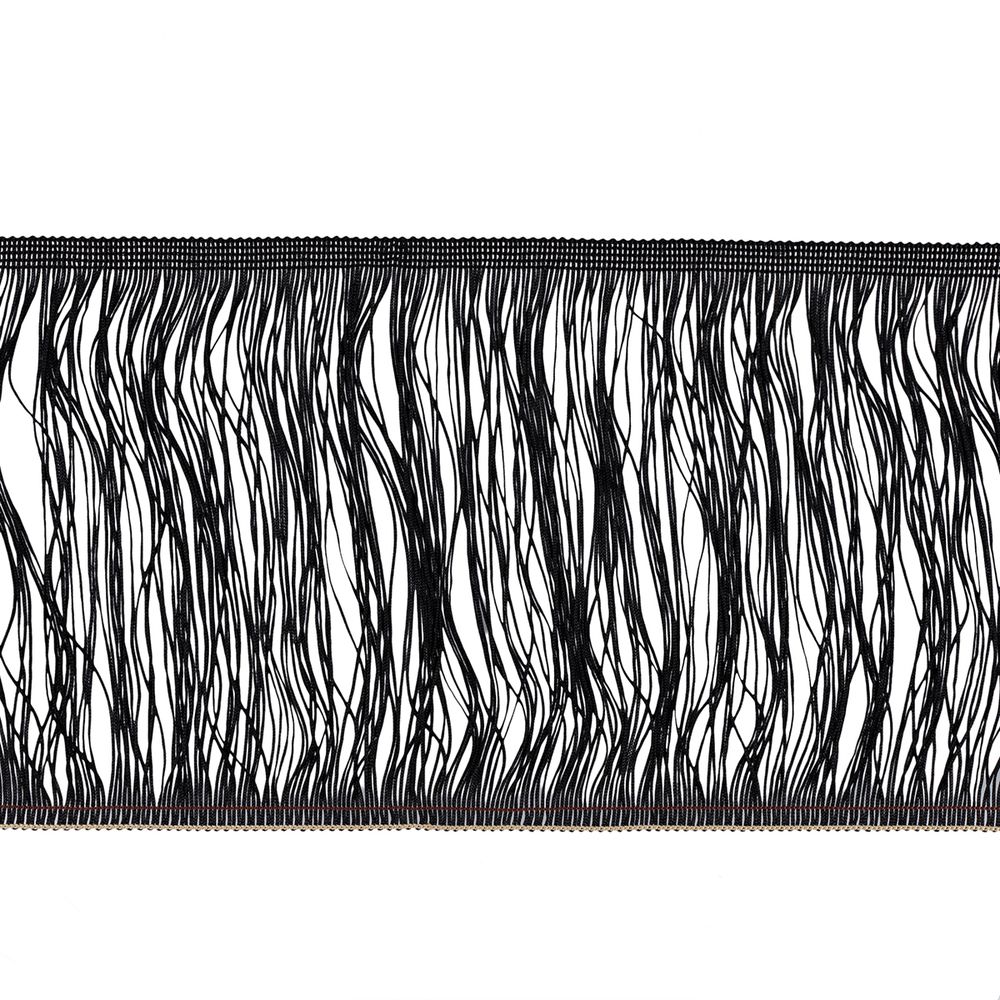 Бахрома отделочная широкая 200.0 мм / 10 метров, 115 черный, Gamma 2045