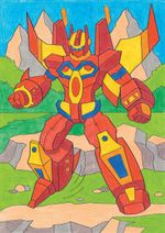 Картина по номерам Фрея, Робот-тяжеловес 29.5х20.5 см