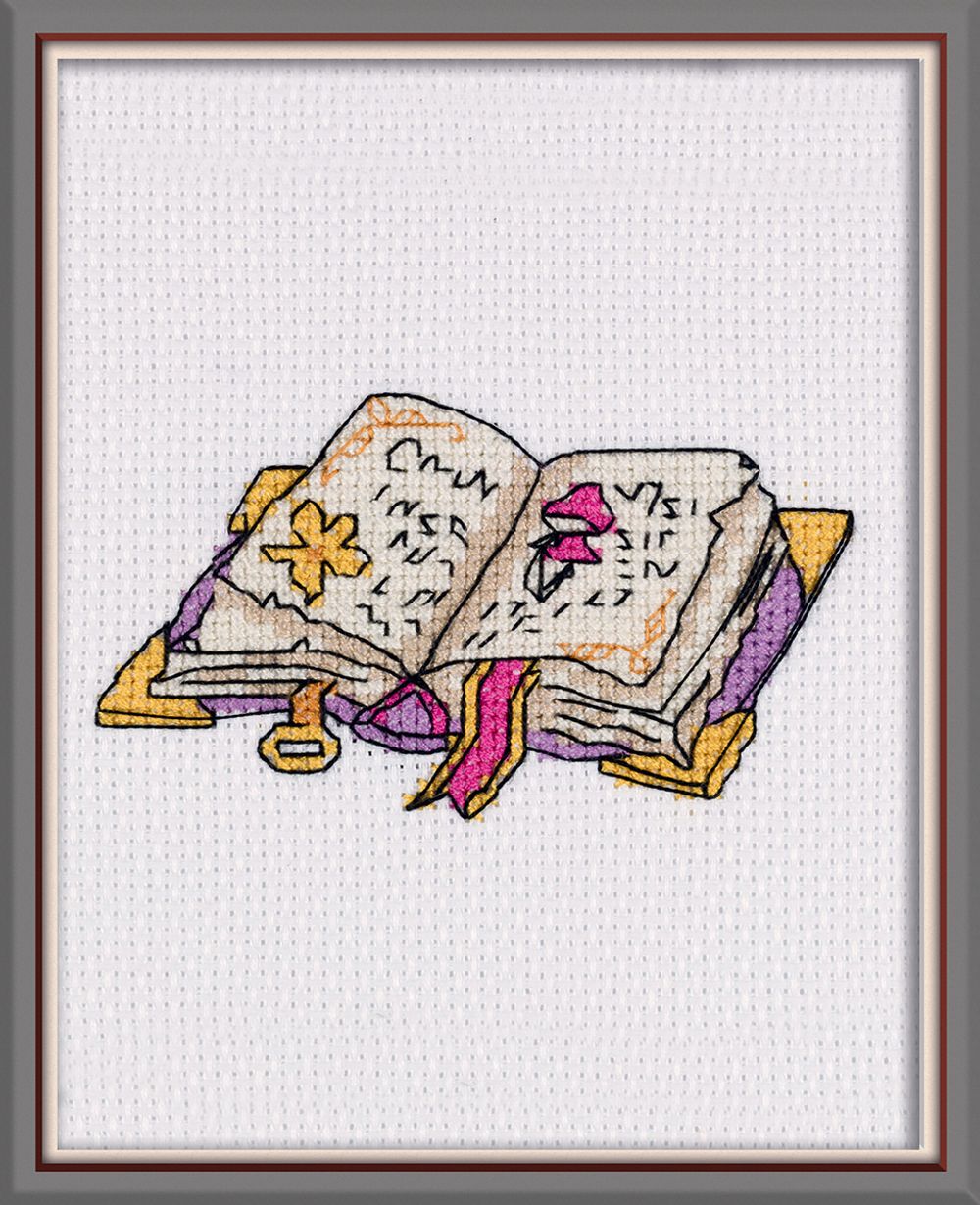 Набор для вышивания нитками Klart 12-049, Магическая книга, 12х8.5 см