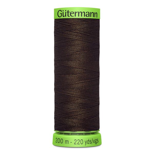 Нитки для тонких тканей Gutermann Extra Fine 150, 200м, 406 шоколад, 5 катушек