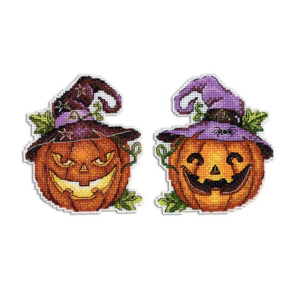 Набор для вышивания нитками МП Студия, Праздничная тыква 11х9см