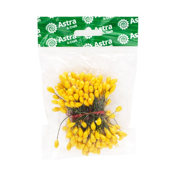 Тычинки для искусственных цветов 0,5х6см (вес 50гр ±3 гр) (3 оранжевый)