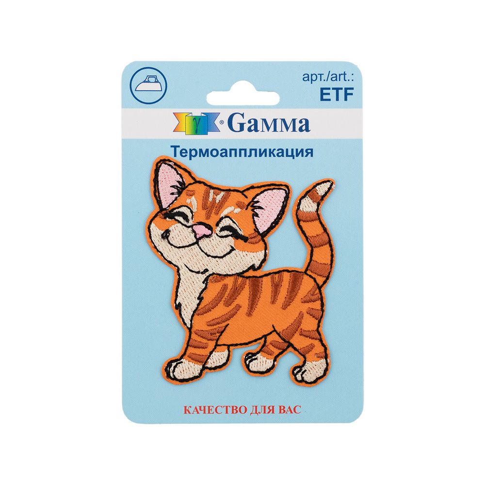 Термоаппликация №04, 1 шт, 02-422 Котенок 5.5х6.5 см, Gamma ETF