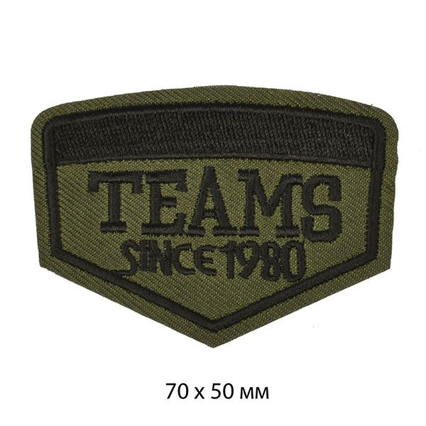 Термоаппликация TBY.A14 TEAMS SINCE 1980 70х50 мм, уп.10 шт