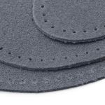 Набор заплаток пришивных из замши, овал 4х5,5см, 6х8,2см, 8х10,9см, с перфорацией, 3 шт (26 серый), 59404