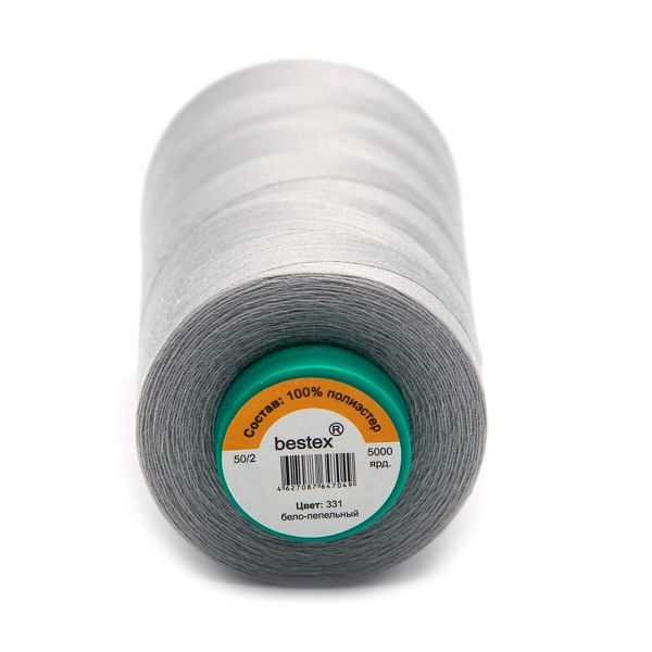 Нитки универсальные Bestex 50/2, 4570 м (5000 ярд) / 1 кат., 331 пепельно-сиреневый