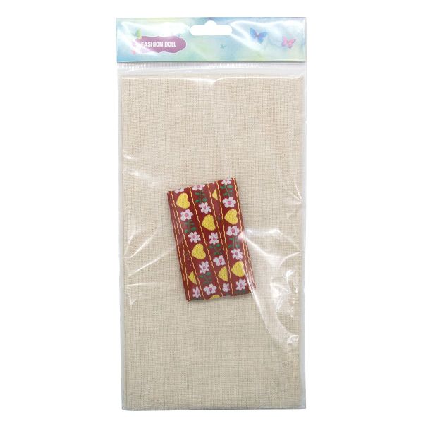 Ткань для рукоделия в наборе с тесьмой жаккард 50х50см+2м (21947/21111 красный) 29503