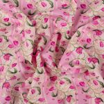 Ткань для пэчворка Peppy Весенний этюд, рулон 112 см / 5 метров, ВЭ-06 Панель розовый, Peppy