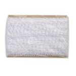 Кружево вязаное (тесьма) хлопковое 15 мм 25м одностор. (01 белый)