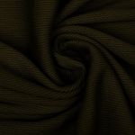 Кашкорсе трикотажное полотно 400 г/м², 60+60 см, тем.хаки, 60м /TOS/