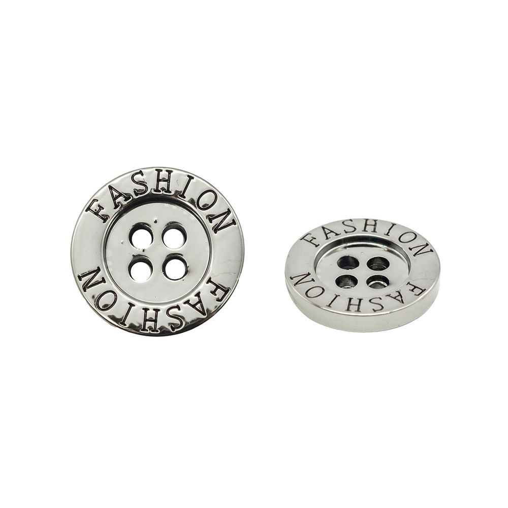 Пуговицы 4 прокола 28L (18мм), (Nickel (никель)), 36 шт