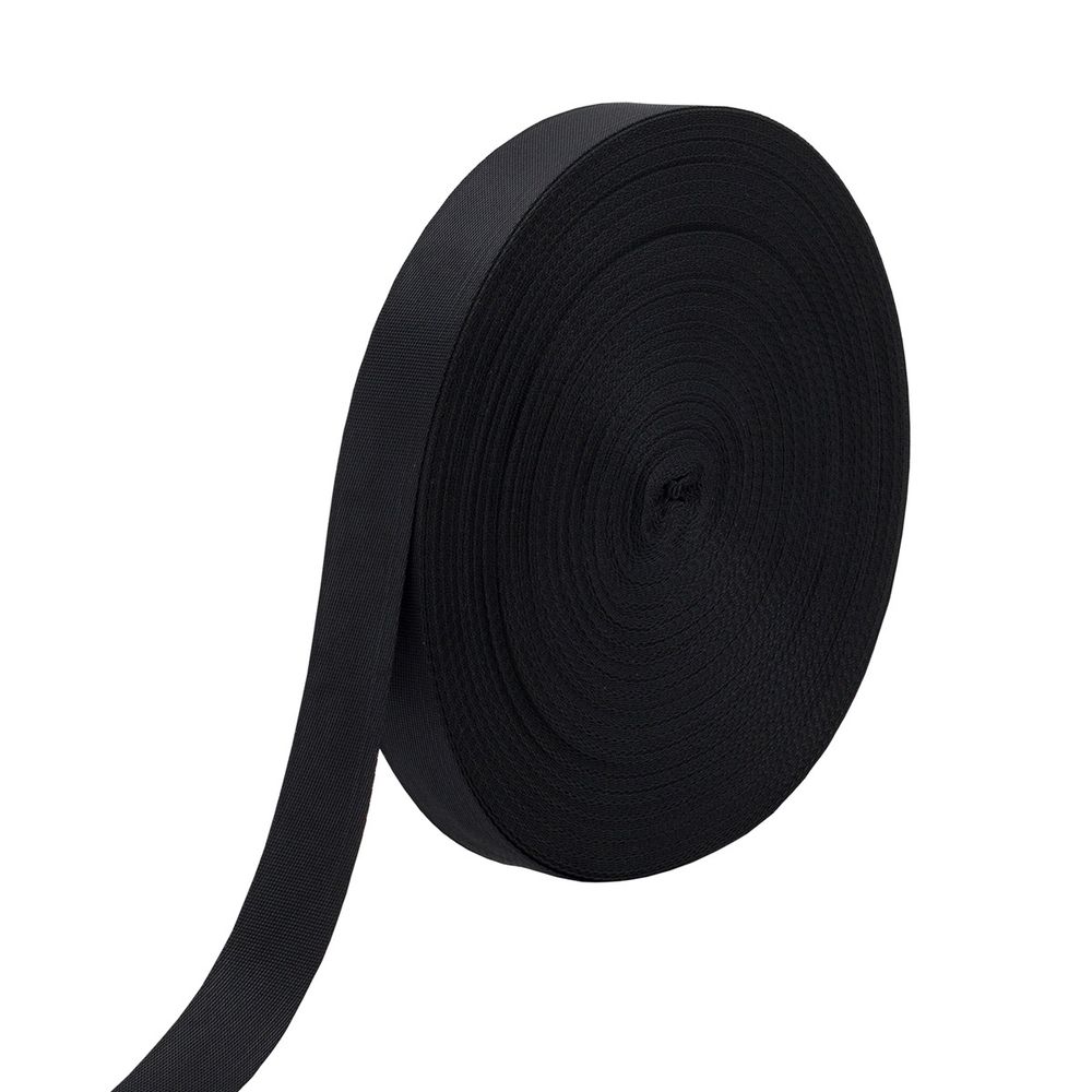 Стропа (ременная лента) 25 мм / 45.72 метра, [11.19 г/пог.м], 20 черный, 3Al356