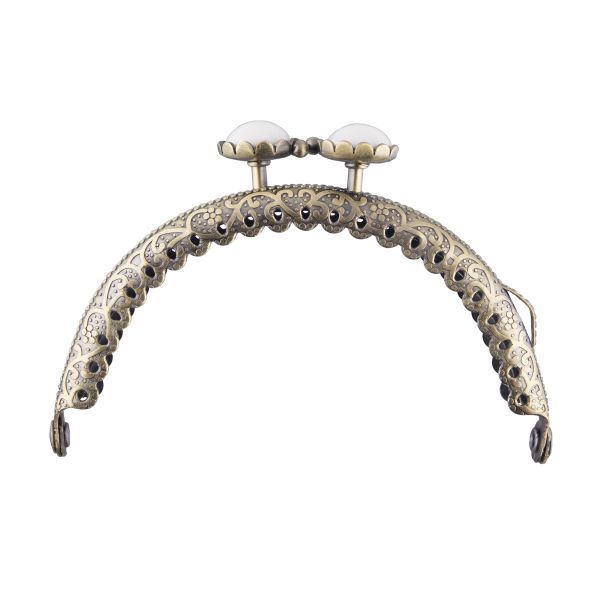 Застежка для сумки фермуар 8.5х4.5 см, 5 шт, 02 под состаренную бронзу, Gamma FER-14