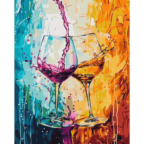 Картина по номерам Glama GLA105, Звон бокалов 40х50 см