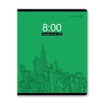 Тетрадь ученическая общая, глянцевый сплошной лак A5+ 96 л. на скобе 65 г/м², белизна 100 %, 5 шт, клетка, 01112 Ритм, Светоч Т69