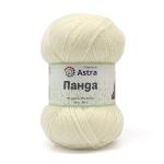 Пряжа Astra Premium (Астра Премиум) Панда (Panda) / уп.2 мот. по 100 г, 240 м, 001 белый