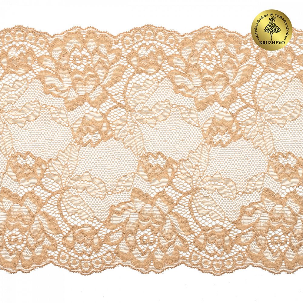 Кружево бельевое эластичное 180 мм / 3 метра, TBY.L838, цв.S180 бежевый