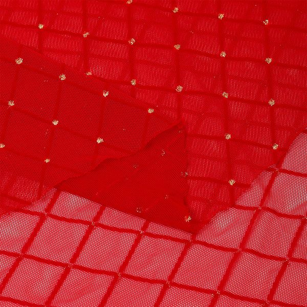 Сетка бельевая эластичная 85 г/м², шир.150 см / 1 метр, с флоком TBY.SZ030218 цв.116 красный /SZ030218.116/1/