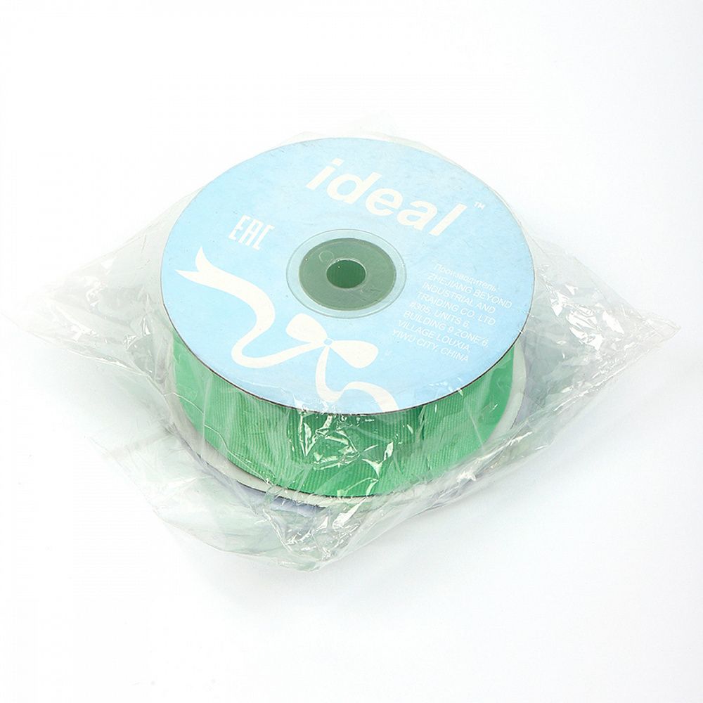 Лента репсовая (в рубчик) 38.0 мм, 530 пастел.мятный уп. 27,4м