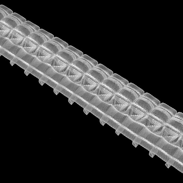 Лента (тесьма) шторная: сборка буфы (1:2) 60 мм / метров, 50 метров, прозрачный, OZ-IS 2705 М