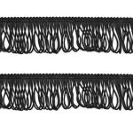 Бахрома отделочная 35.0 мм / 25 метров, цв.115 черный