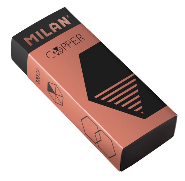 Ластик nata 320CP Copper с карт. держателем 6,1х2,3х1,2 см, 20 шт, CPM320CP ассорти, Milan