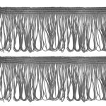 Бахрома отделочная 90.0 мм / 25 метров, 235 серый